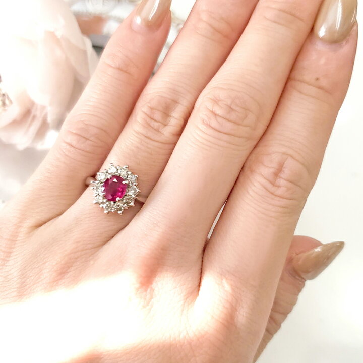 楽天市場】ルビー 0.54ct リング 8.5号 PT900 プラチナ 指輪  