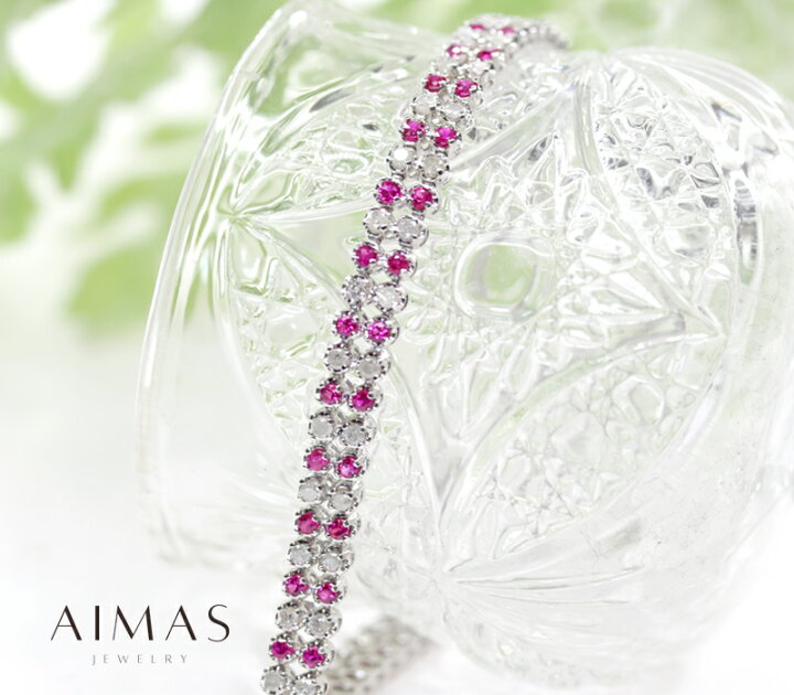 楽天市場】ルビー 1.32ct ダイヤモンド 1.18ct テニスブレスレット 