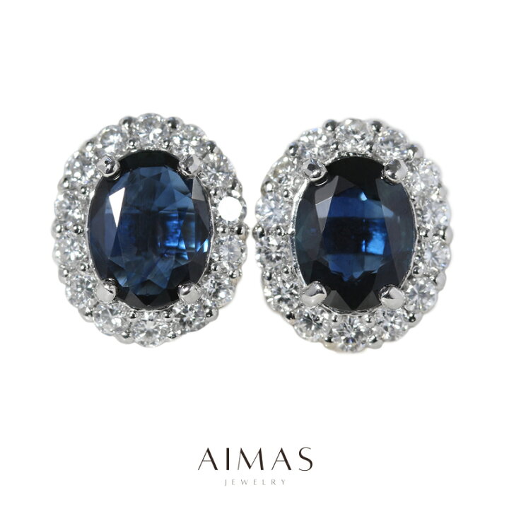 楽天市場】ブルーサファイア 1.087ct/1.138ct ピアス PT900 プラチナ  