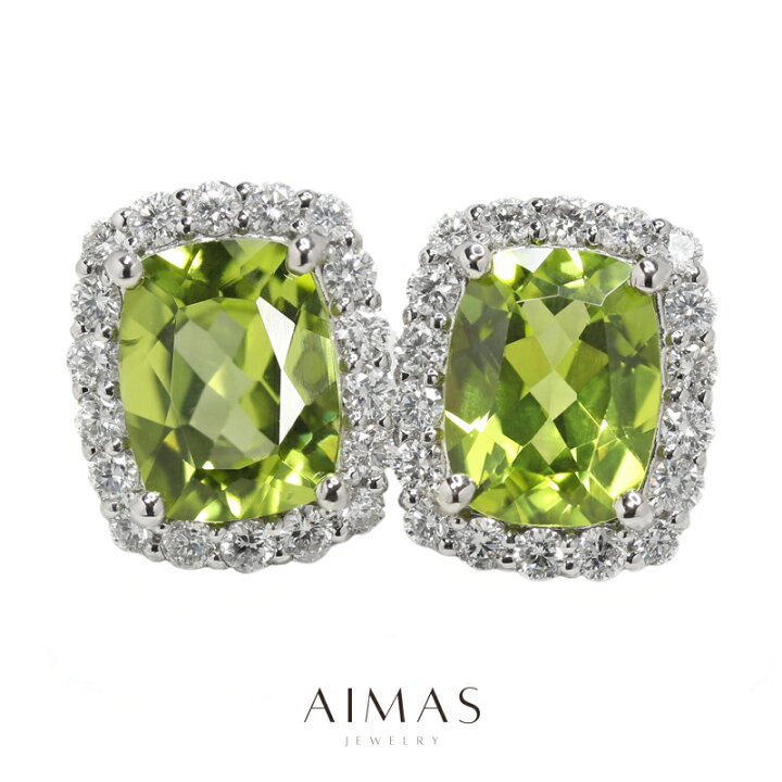 楽天市場】ペリドット 約1.7ct/約1.8ct ピアス PT900 プラチナ ピアス  