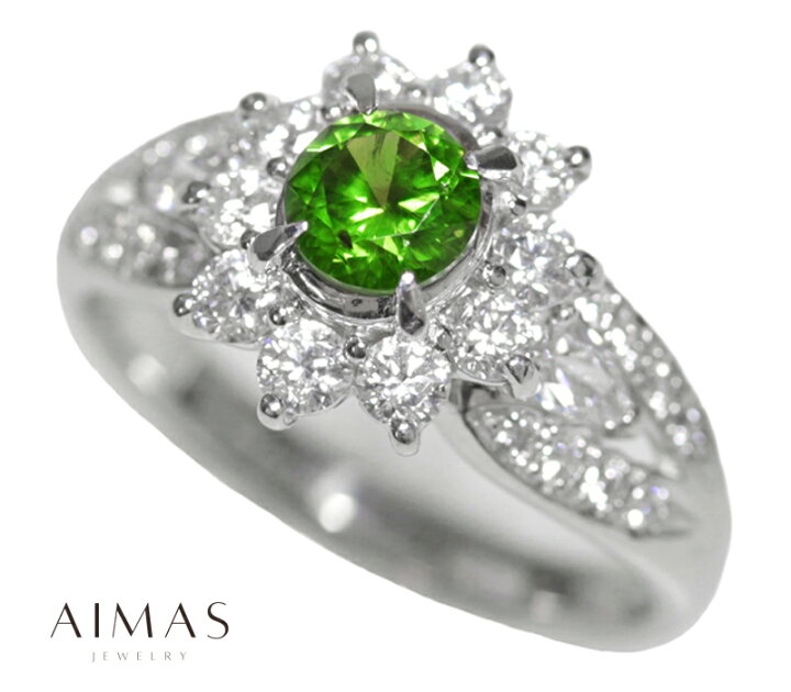 楽天市場】【ｾｰﾙ】デマントイドガーネット 0.69ct リング 14号 PT900 