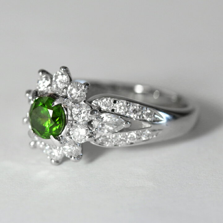 楽天市場】【ｾｰﾙ】デマントイドガーネット 0.69ct リング 14号 PT900 