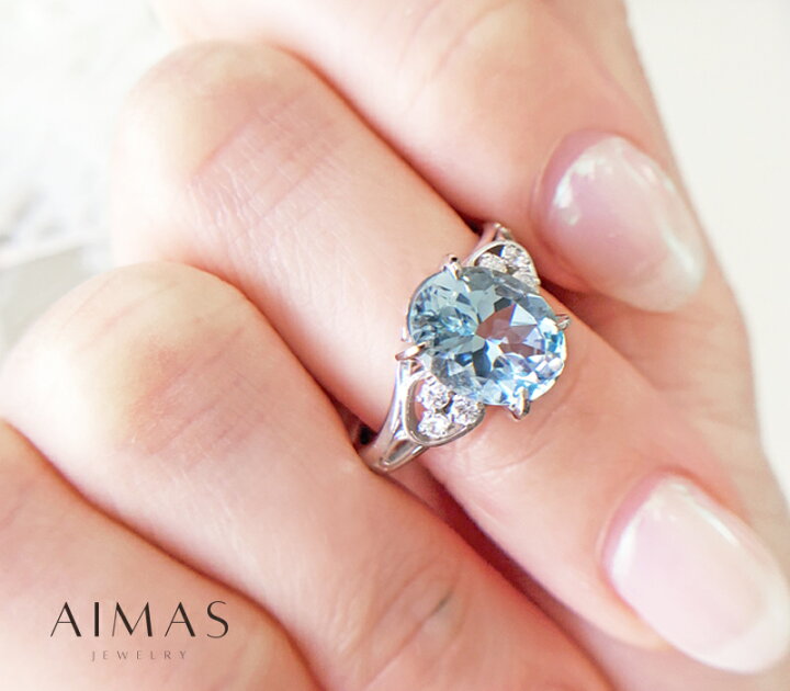 楽天市場】アクアマリン 2.055ct リング 12号 PT900 プラチナ  