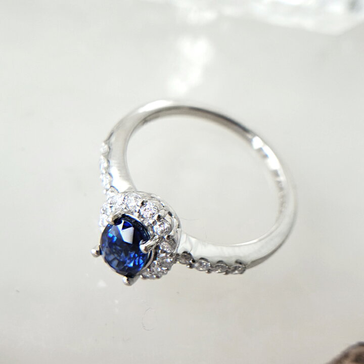 楽天市場】ロイヤルブルーサファイア 1.08ct ダイヤモンド 0.37ct 