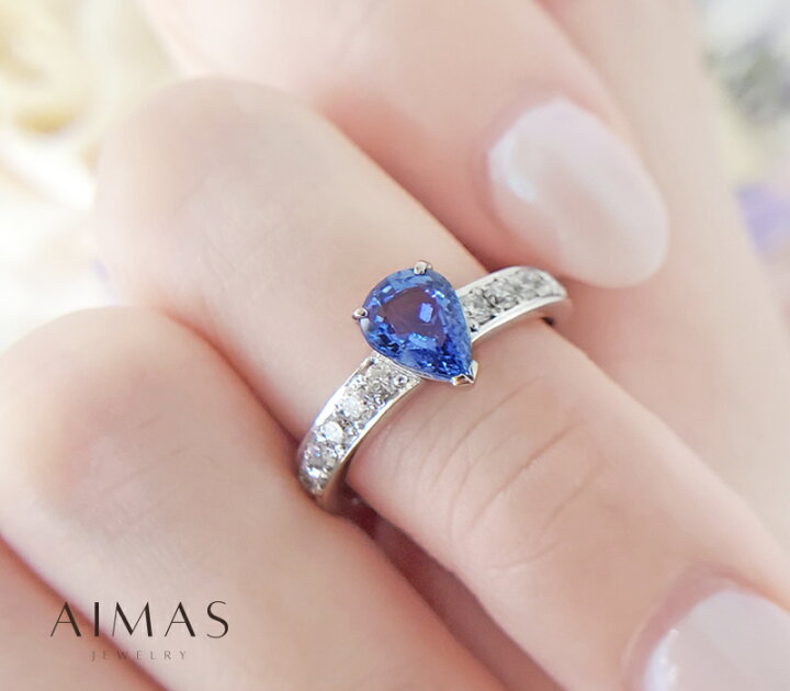 セレクトジュエリー ブルーサファイア ダイヤモンド プラチナ リング  