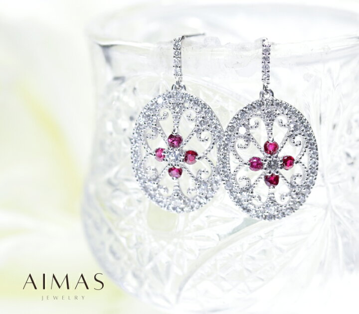 楽天市場】ルビー 0.18ct/0.18ct ピアス PT900 プラチナ ダイヤモンド  