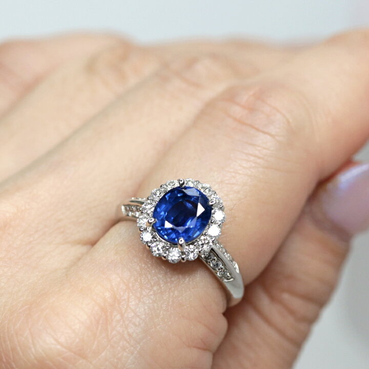 楽天市場】ブルーサファイア 2.16ct リング 12号 PT900 プラチナ 