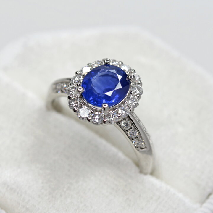 楽天市場】ロイヤルブルーサファイア 1.78ct リング 12号 PT900 