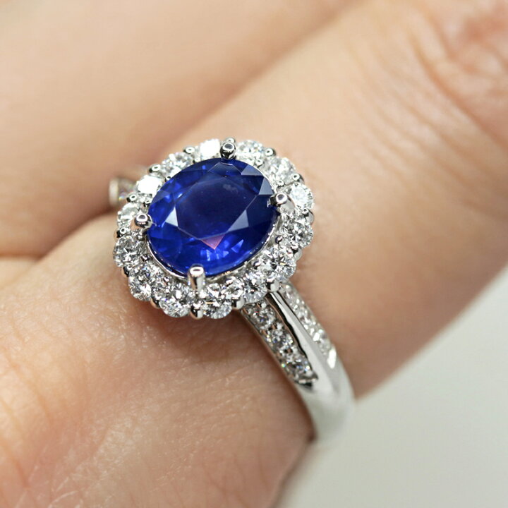 楽天市場】ロイヤルブルーサファイア 1.78ct リング 12号 PT900 