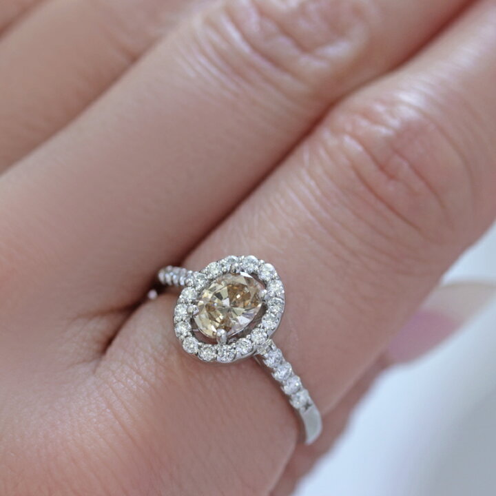 楽天市場】ブラウンダイヤモンド 0.625ct リング 12号 PT900 プラチナ  