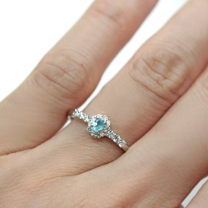 楽天市場】パライバトルマリン 0.1ct リング 11号 PT900 プラチナ  