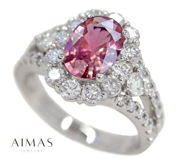 楽天市場】【ｾｰﾙ】パパラチアサファイア 1.916ct リング 12号 PT900 