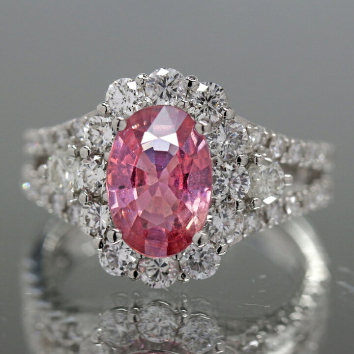 楽天市場】【ｾｰﾙ】パパラチアサファイア 1.916ct リング 12号 PT900 