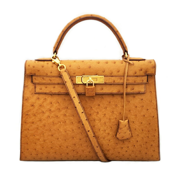 楽天市場】【HERMES】エルメス ケリー32 オーストリッチ チェスナッツ 
