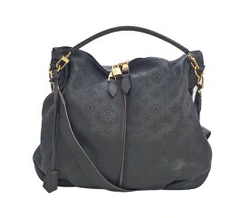 【LOUIS VUITTON】ルイヴィトン セレネMM マヒナ ノワール 黒 ブラック M93987 ショルダー トート 2WAY 2WAYショルダーバッグ ゴールド金具 レディース 鞄 かばん【中古】【バッグ】RYR.MI