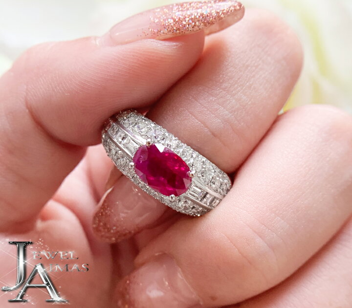 楽天市場】ミャンマー(ビルマ)産ルビー 1.6ct ダイヤモンド リング 9.5 