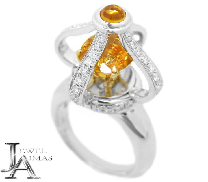 楽天市場】【ｾｰﾙ】ゴールデンサファイア 4.04ct/0.5ct リング 9号 