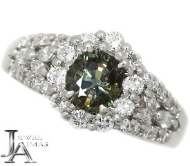 アレキサンドライト 1.04ct ダイヤモンド 0.8ct オーバル 楕円 マーキスカット アレキサンドライトリング アレキリング 13号 PT900 プラチナ 希少石 レアストーン【新品】【ジュエリー】【送料無料】RZY.T