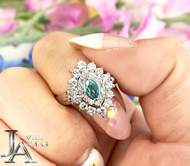 楽天市場】ブラジル産パライバトルマリン 0.14ct リング 14号 PT900  