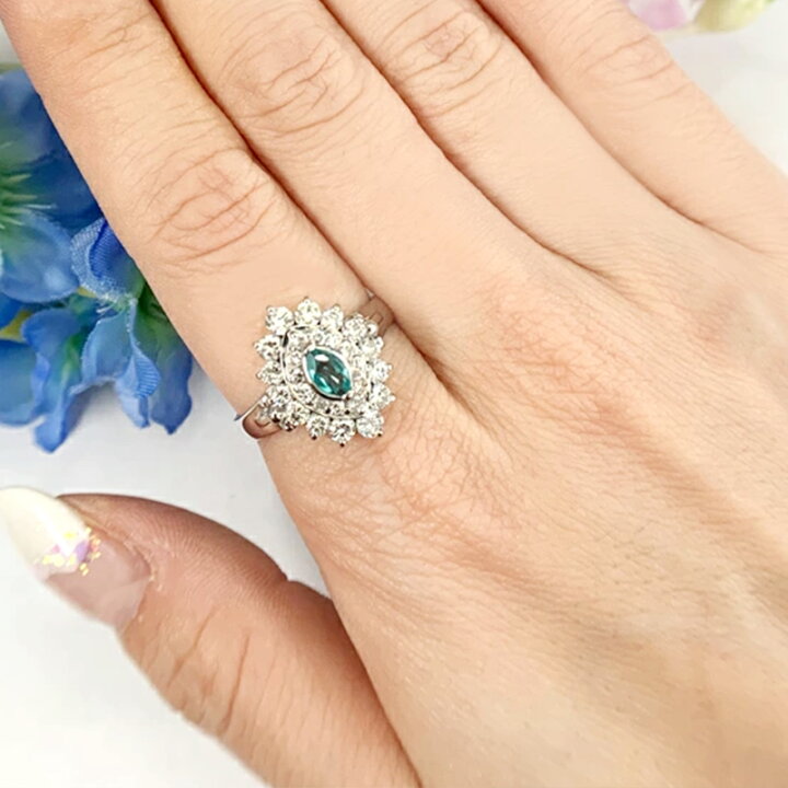 楽天市場】ブラジル産パライバトルマリン 0.14ct リング 14号 PT900 