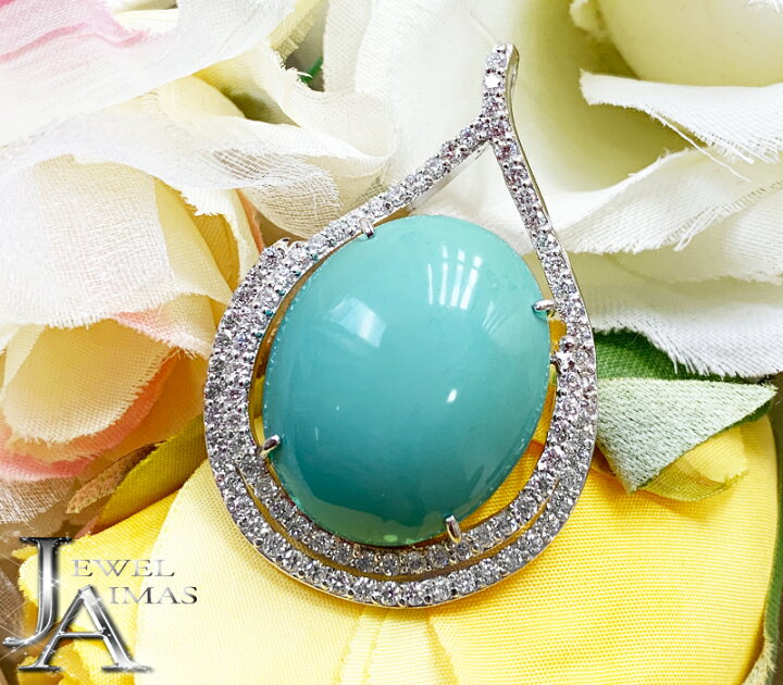 楽天市場】ターコイズ トルコ石 34.96ct ペンダントトップ PT900 