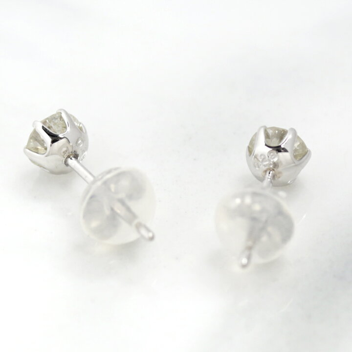 楽天市場】ダイヤモンド 0.27ct/0.27ct ピアス PT900 プラチナ 一粒  
