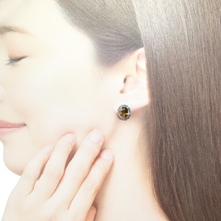 楽天市場】スフェーン 2.02ct/1.6ct ピアス PT900 プラチナ 