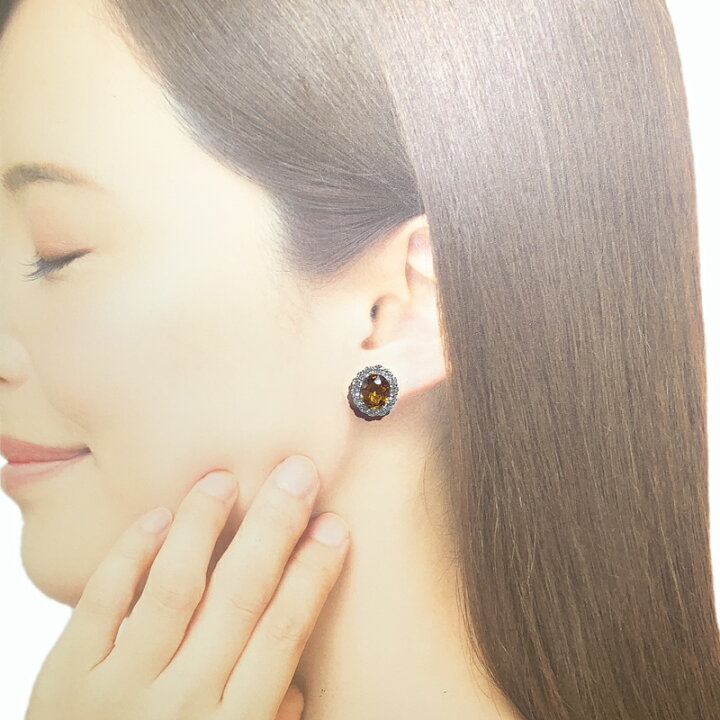 楽天市場】スフェーン 3.11ct/2.74ct ピアス PT900 プラチナ 