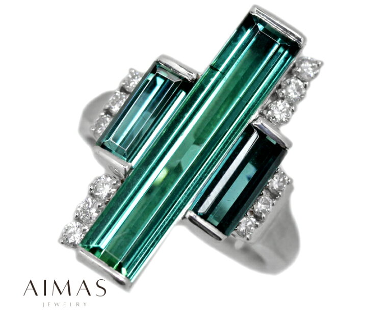 楽天市場】グリーントルマリン 計6.2ct リング 12号 PT900 プラチナ  