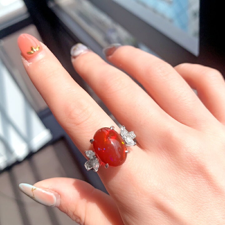 楽天市場】メキシコオパール 天然ファイヤーオパール ファイアオパール  