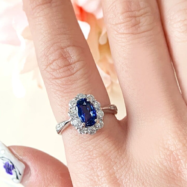 楽天市場】ブルーサファイア 1.79ct リング 12号 PT900 プラチナ  