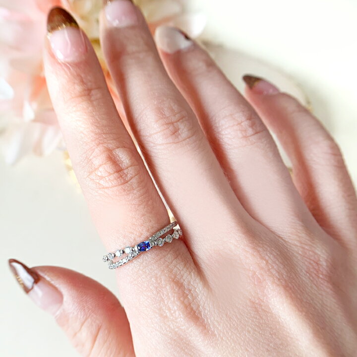 楽天市場】【号数をお選びください】ベニトアイト 0.06ct リング 11号 