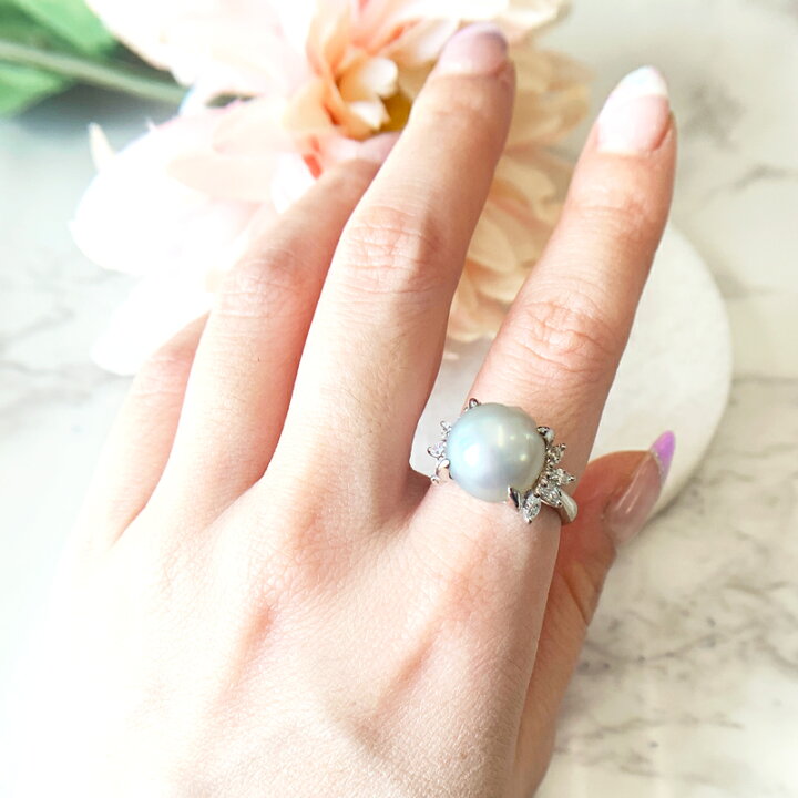 楽天市場】【ｾｰﾙ】白蝶真珠 約11.5mm リング 11号 PT900 プラチナ 指輪  