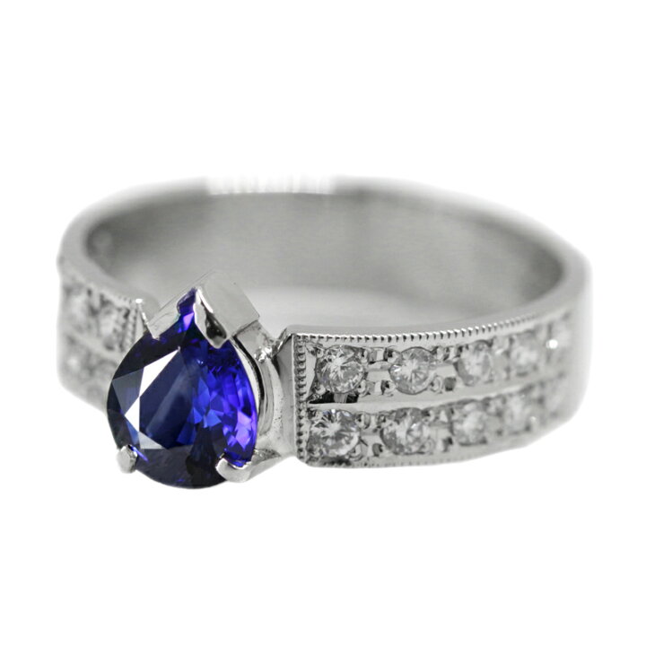 楽天市場】ロイヤルブルーサファイア 1.02ct ダイヤモンド リング 16号 