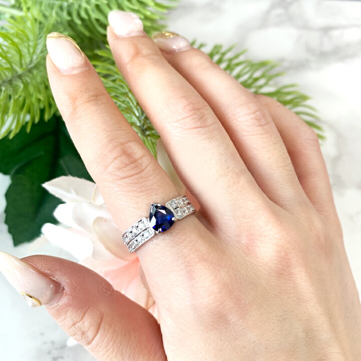 楽天市場】ロイヤルブルーサファイア 1.02ct ダイヤモンド リング 16号 