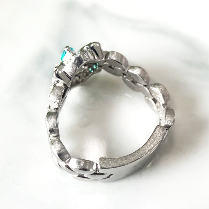 楽天市場】ブラジル産パライバトルマリン 0.21ct リング 14号 K18WG 