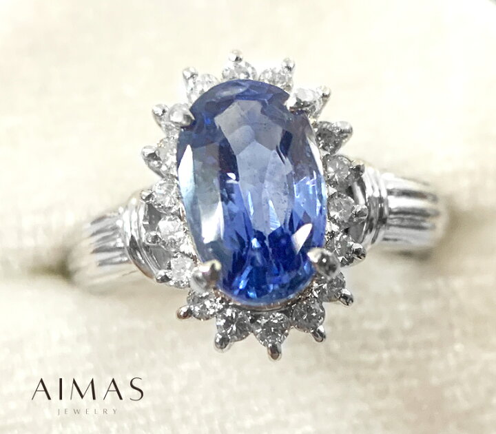 楽天市場】非加熱ブルーサファイア 2.677ct リング 12号 PT900  