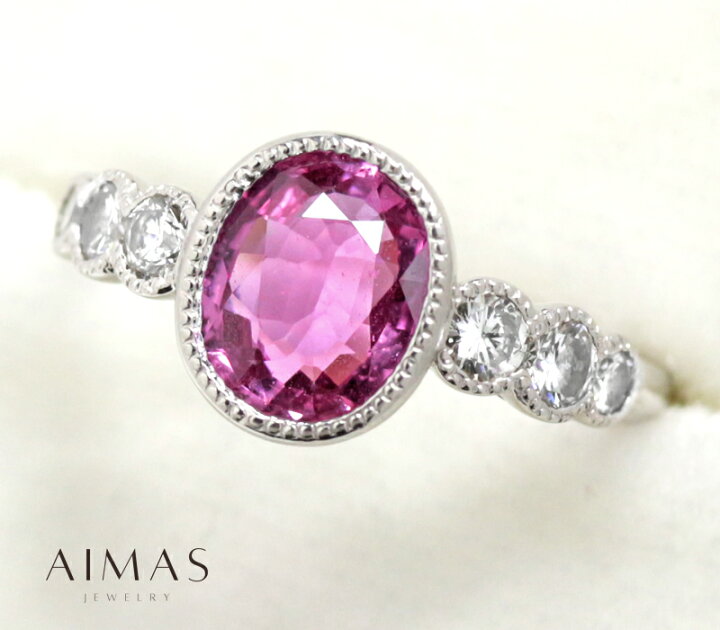 楽天市場】非加熱ピンクサファイア 2.035ct リング 13号 PT900  