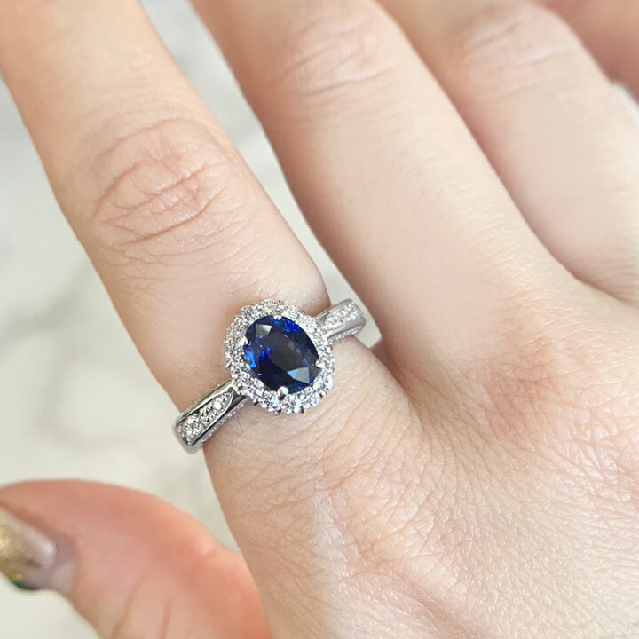 楽天市場】ロイヤルブルーサファイア 1.27ct リング 13号 PT900 