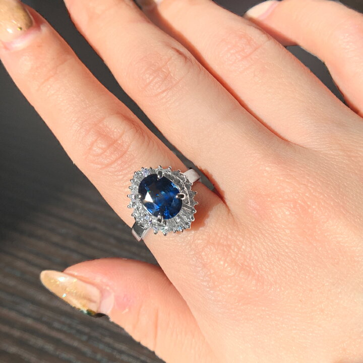 楽天市場】ブルーサファイア 2.73ct リング 13号 PT900 プラチナ 指輪 