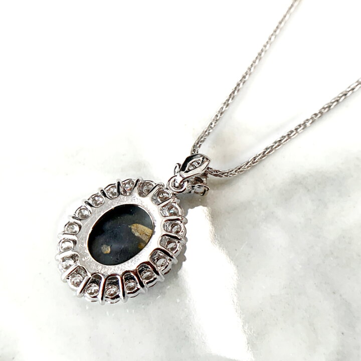 楽天市場】ブラックオパール 2.78ct ダイヤモンド 1ct オーバル 楕円  