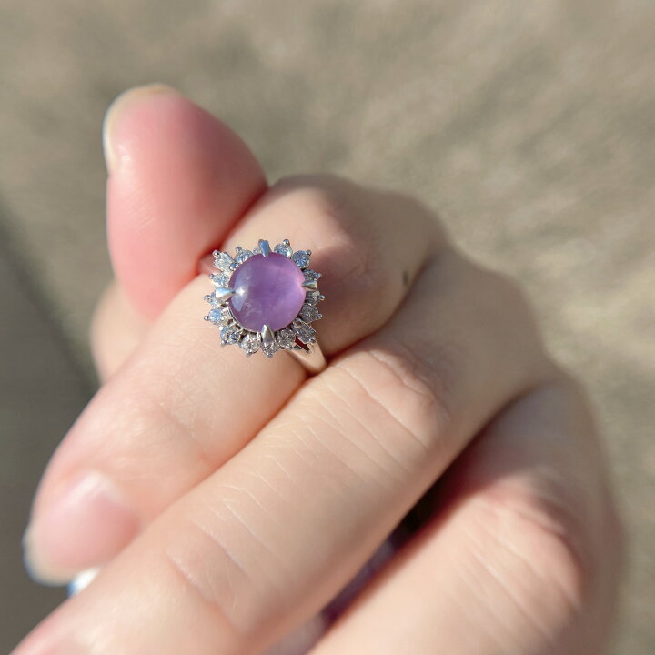 楽天市場】パープルスターサファイア 2.37ct リング 10.5号 PT900  