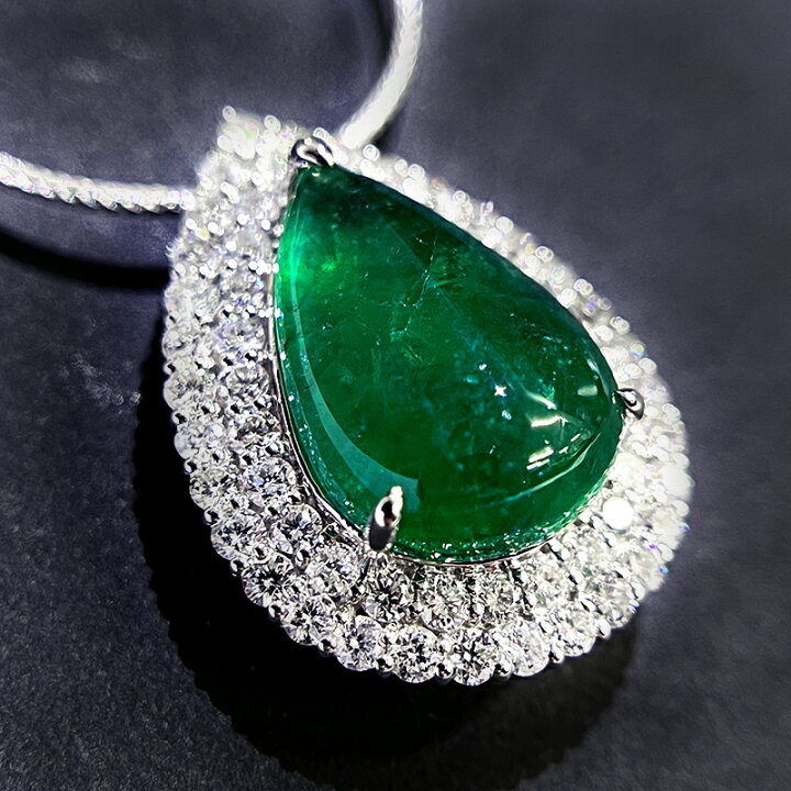 楽天市場】エメラルド 6.8ct ネックレス PT850/900 ダイヤモンド  