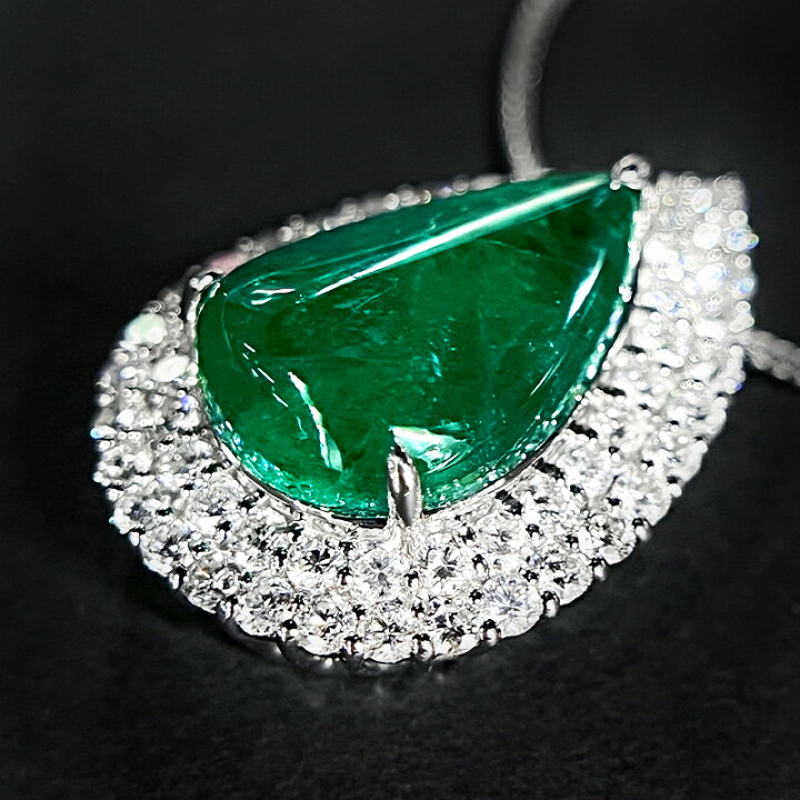 楽天市場】エメラルド 6.8ct ネックレス PT850/900 ダイヤモンド 
