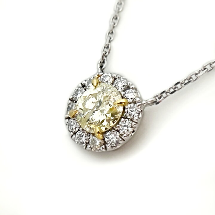楽天市場】【ｾｰﾙ】イエローダイヤモンド 0.29ct ネックレス PT850/900 