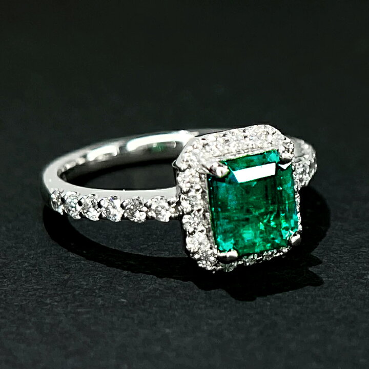 楽天市場】コロンビア産エメラルド 1.15ct リング 12号 PT900 プラチナ 