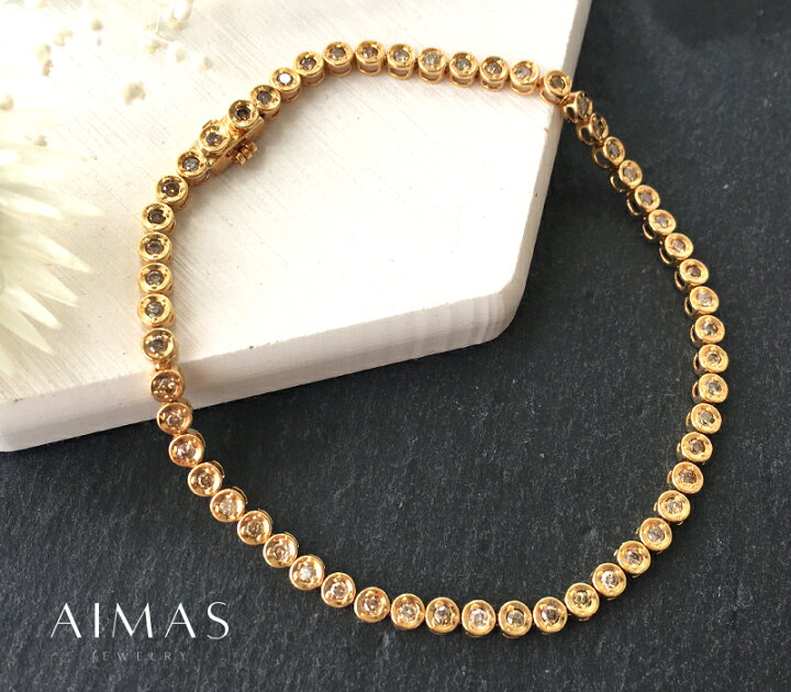 楽天市場】ブラウンダイヤモンド 1ct フルダイヤモンド テニス  