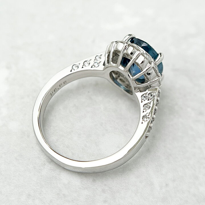 楽天市場】タイ産非加熱ブルーサファイア 3.29ct リング 11号 PT900 