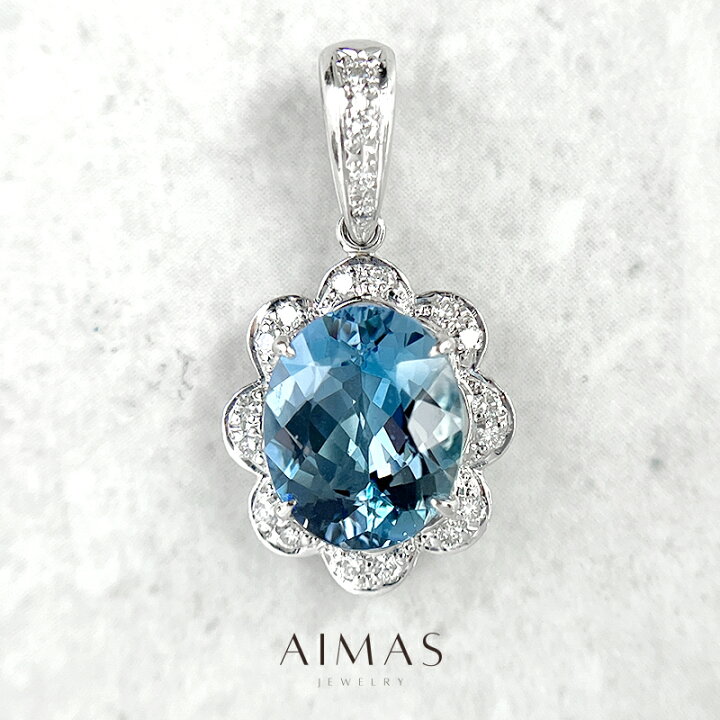 楽天市場】サンタマリアアクアマリン 2.97ct ペンダントトップ PT900 