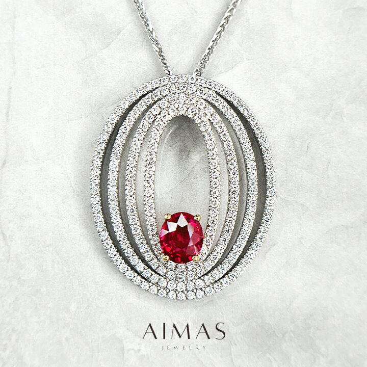 楽天市場】ビルマ(ミャンマー)産ルビー 1.05ct ネックレス PT900/K18YG 